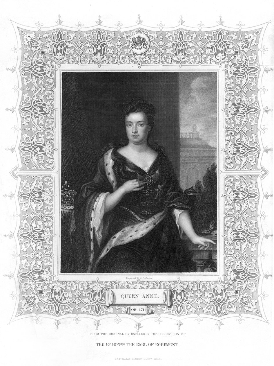 Anne, Koningin van Groot-Brittannië, 19e eeuw door J. Cochran