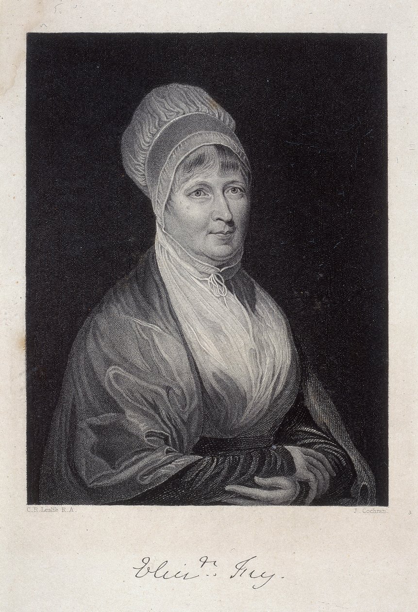 Elizabeth Fry, 1844 door J. Cochran