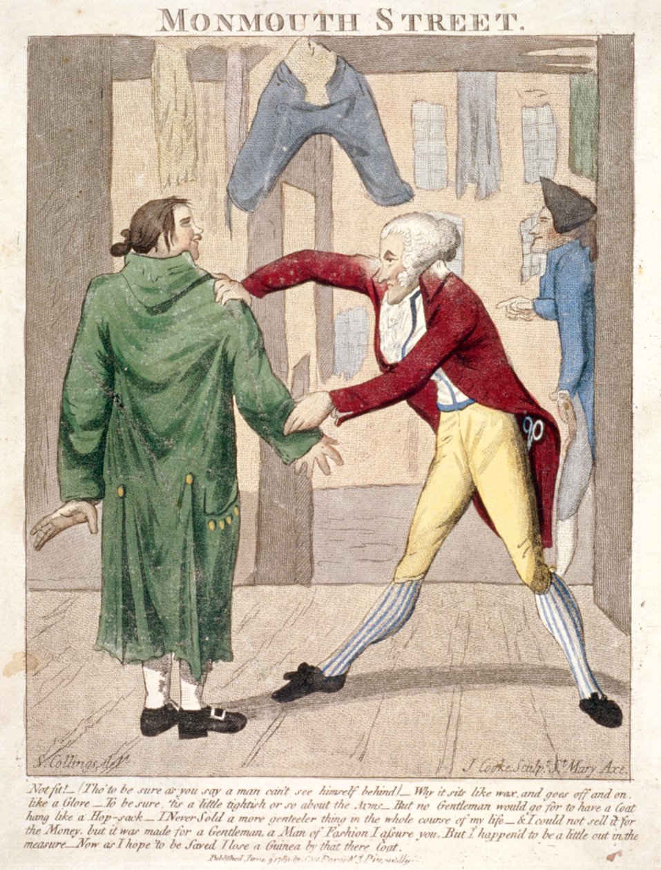 Monmouth Street. Niet geschikt!, 1789 door J Cooke