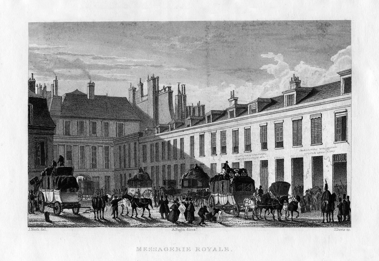 Koninklijke koeriersdienst, Parijs, Frankrijk, 1829 door J. Davis