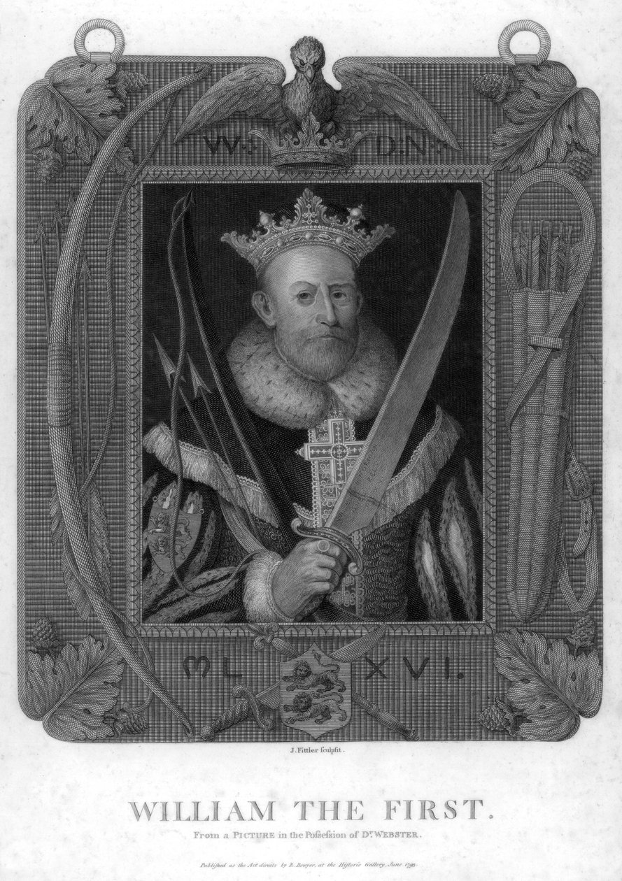 Willem I, Koning van Engeland, 1793 door J. Fittler