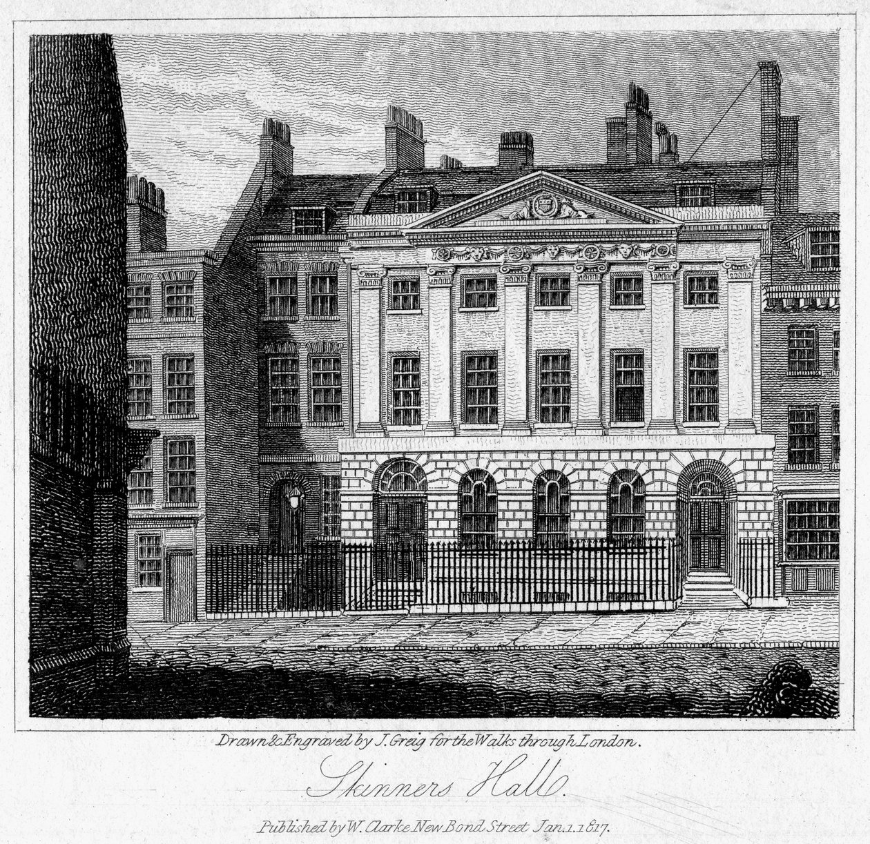 Skinners Hall, City of London, 1817 door J. Greig