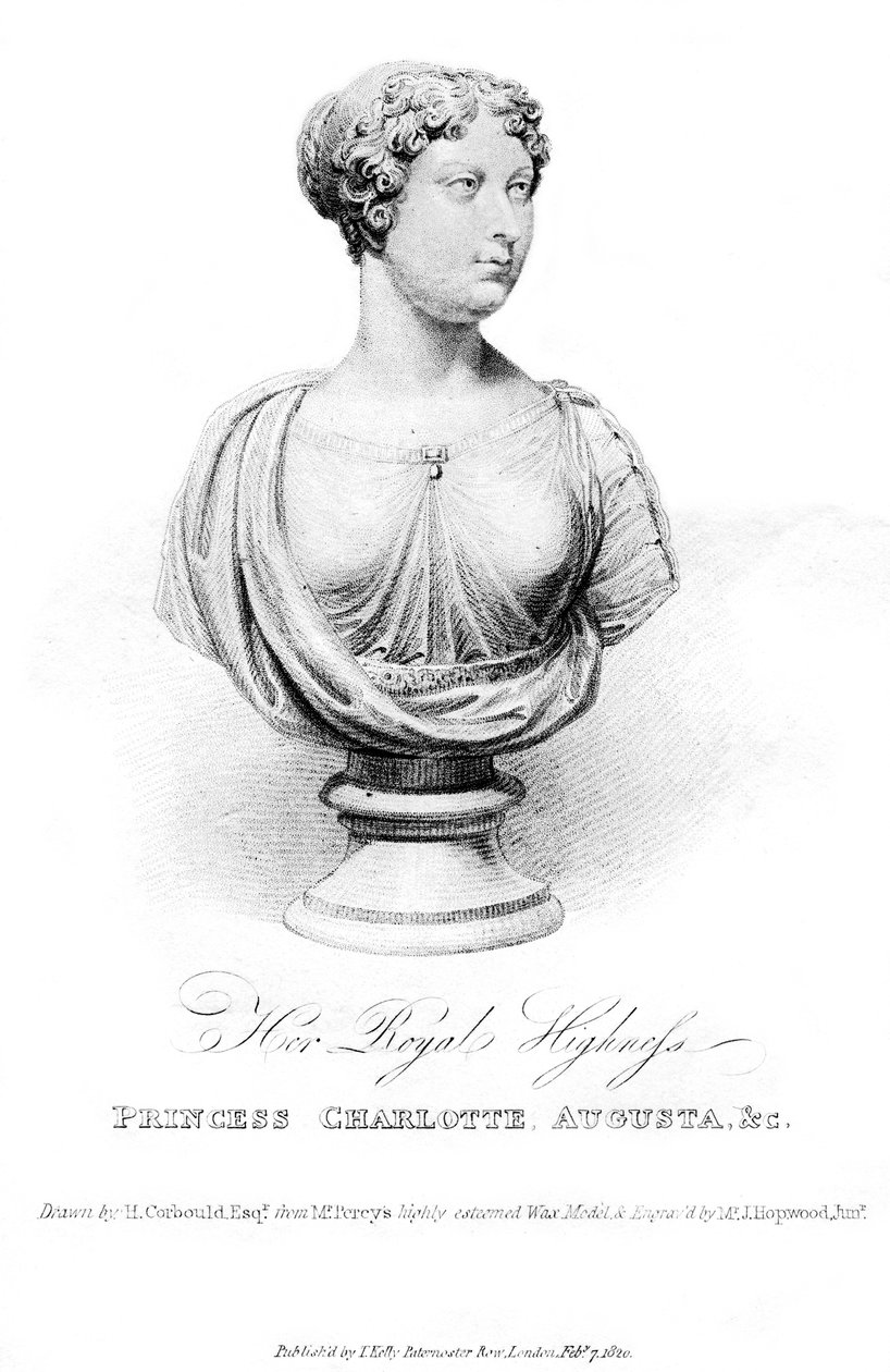 Prinses Charlotte Augusta, 1820 door J. Hopwood