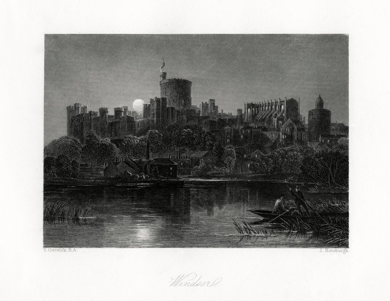 Windsor Castle, Berkshire, 19e eeuw door J. Horsburgh