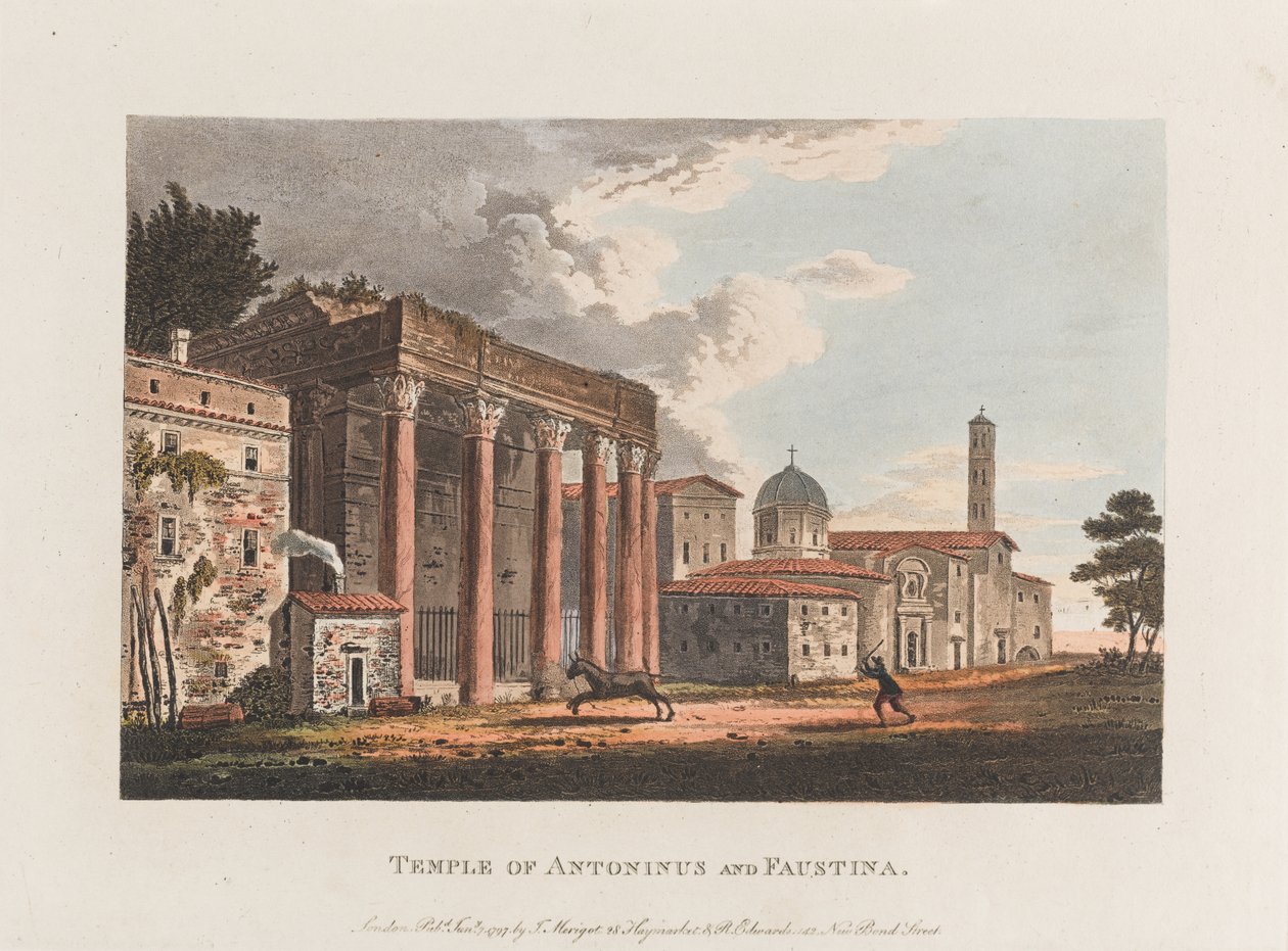 Tempel van Antoninus en Faustina door J. Merigot