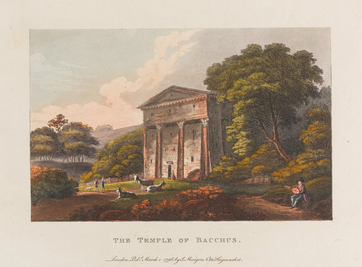 Tempel van Bacchus door J. Merigot