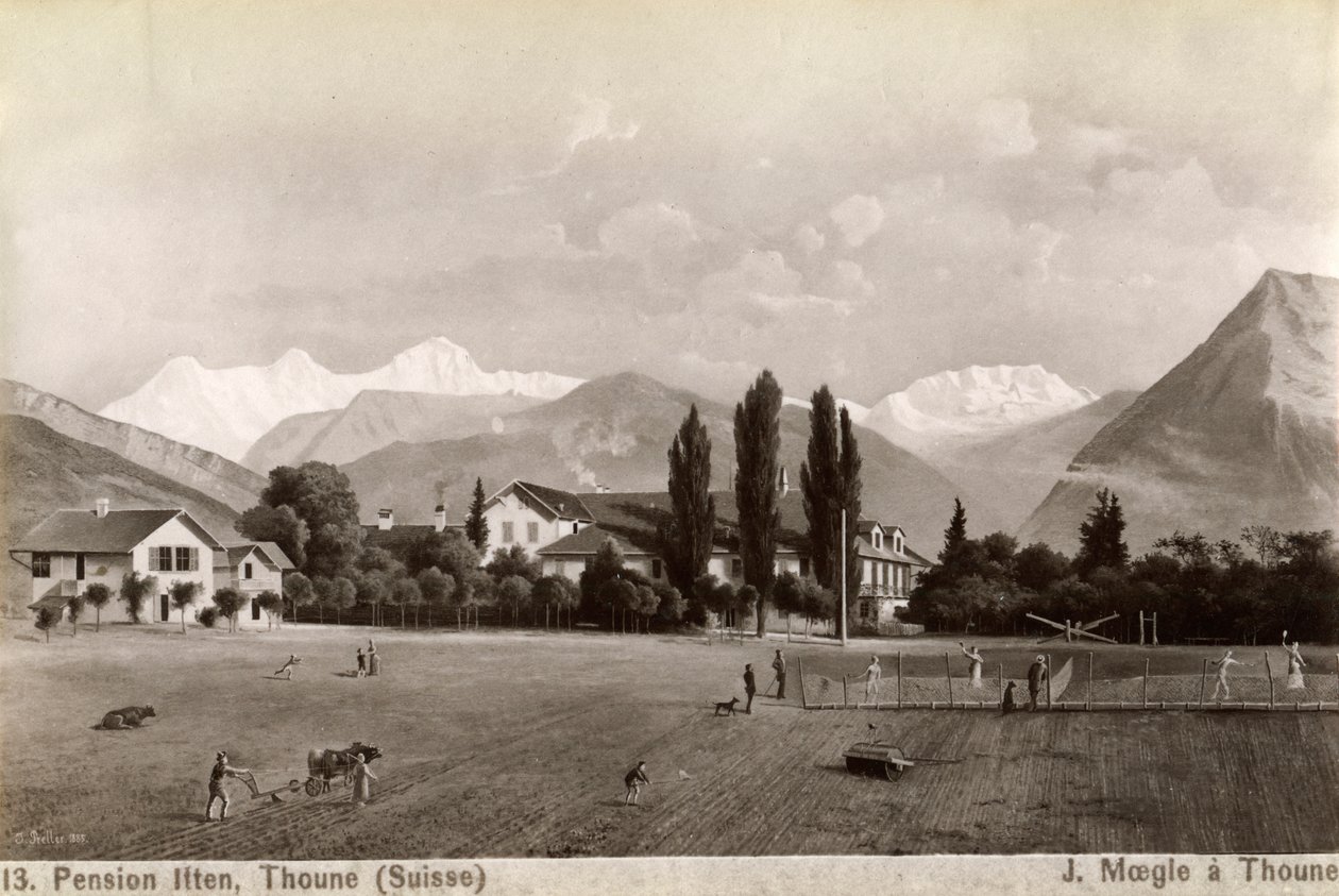 Pension Liten, Thun, Zwitserland, 1885 door J Moegle