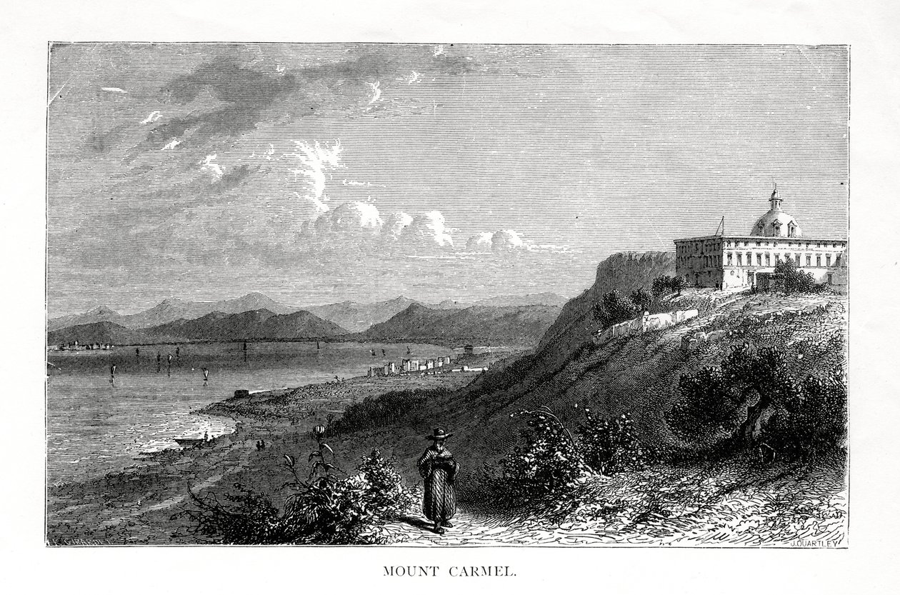 Mount Carmel, Israël, 19e eeuw door J. Quartley