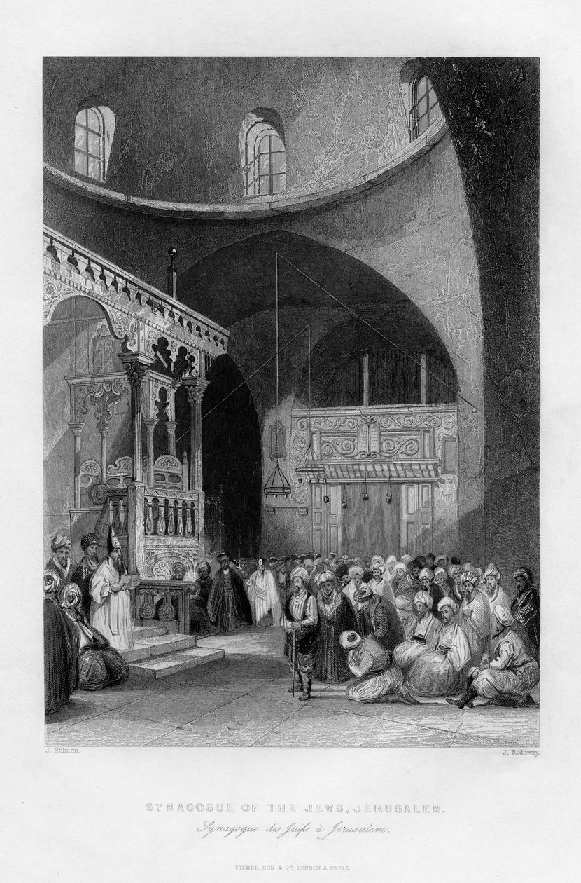 Synagoge van de Joden, Jeruzalem, Israël door J. Redaway