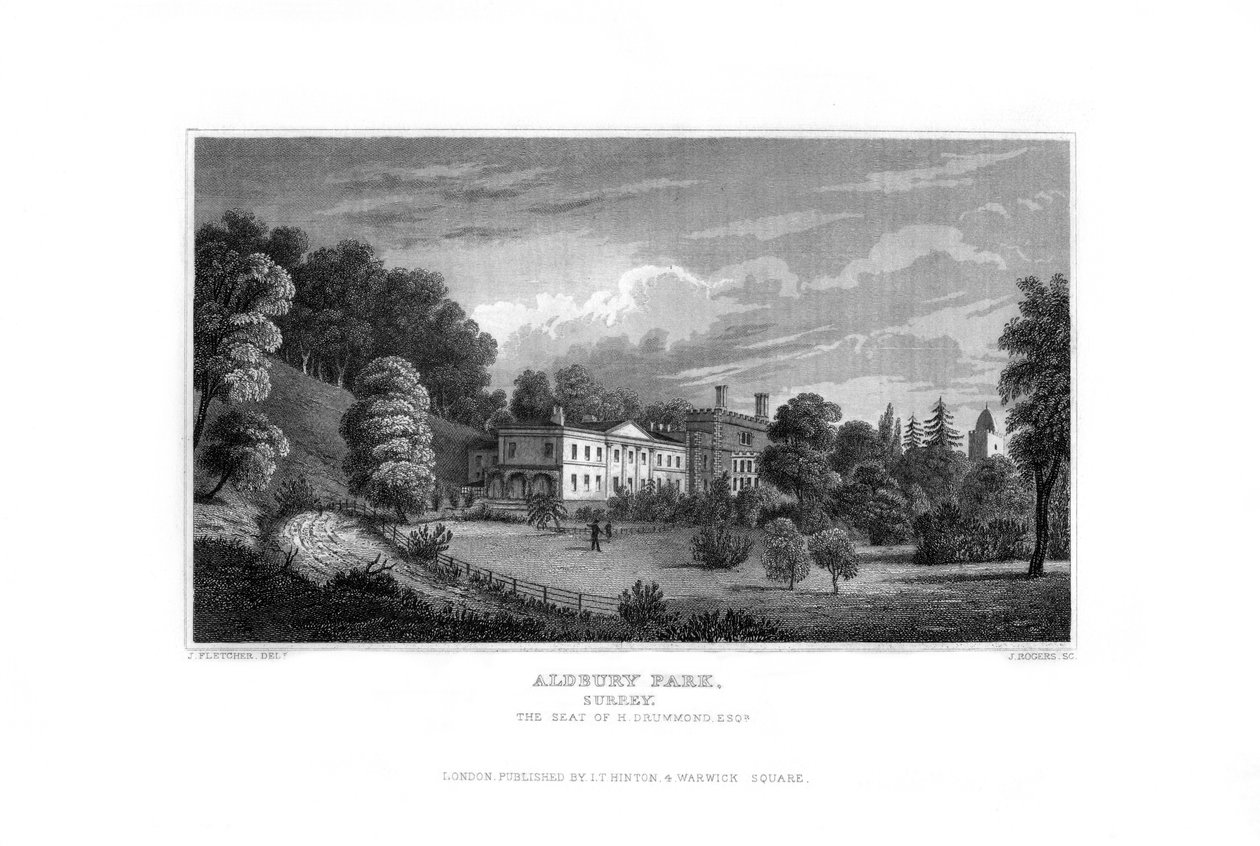 Aldbury Park, Surrey, 1829 door J. Rogers