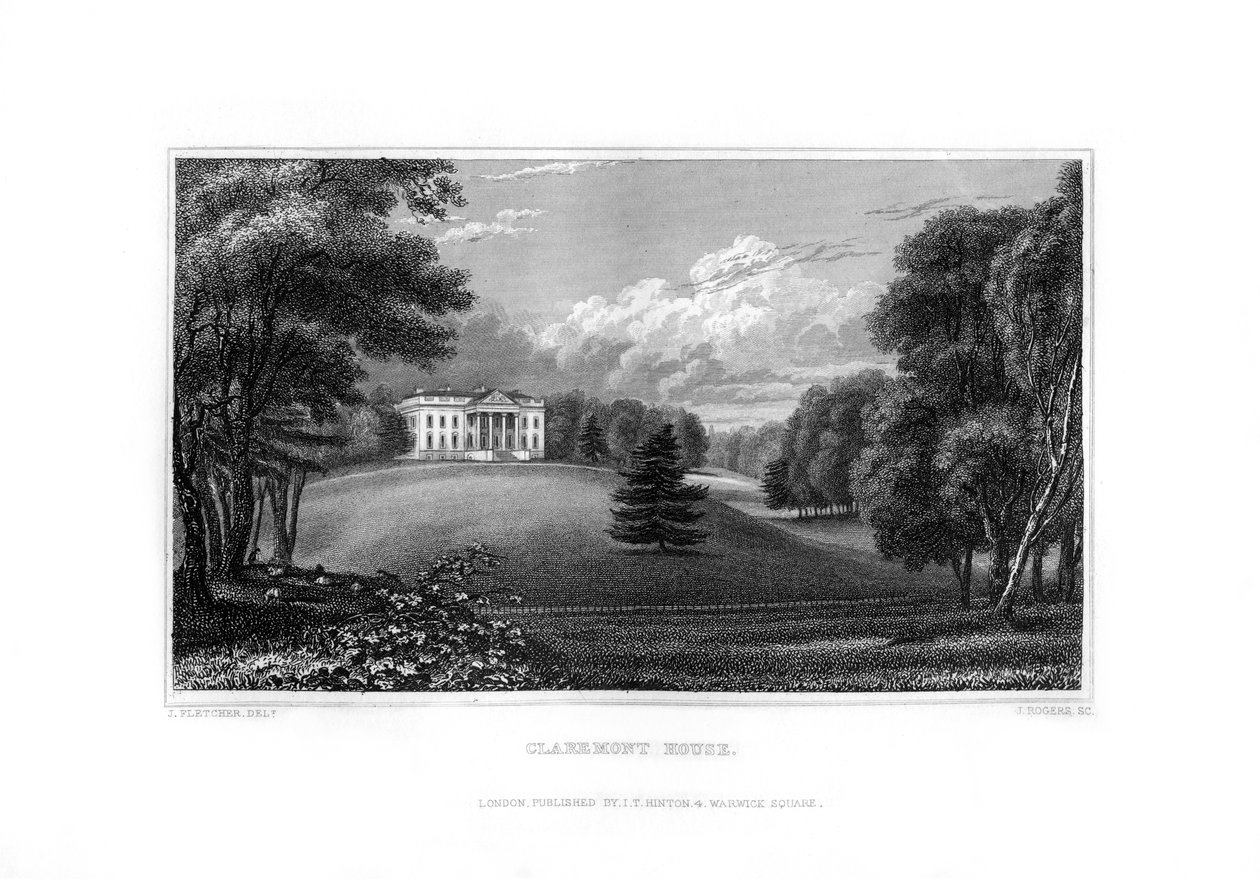 Claremont House, Esher, Surrey door J. Rogers