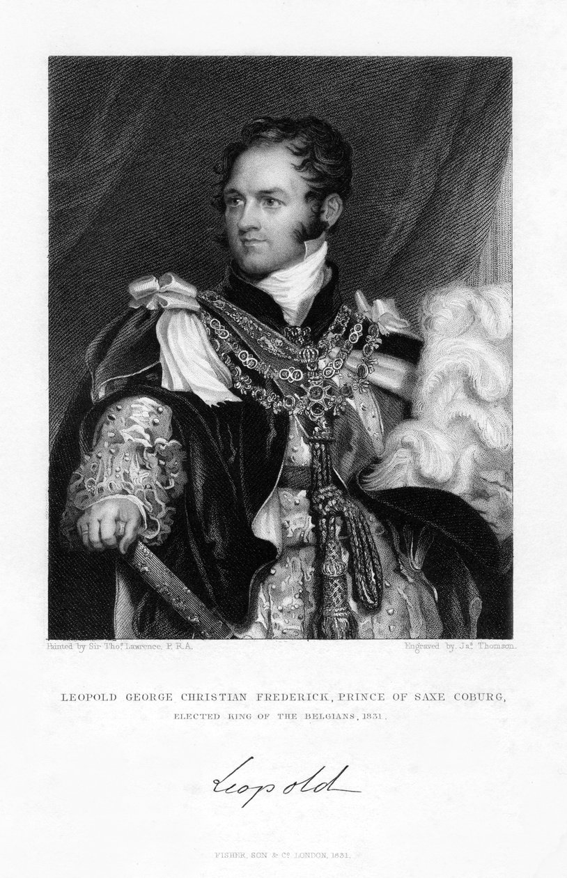 Leopold van Saksen-Coburg en Gotha, 1831 door J. Thomson