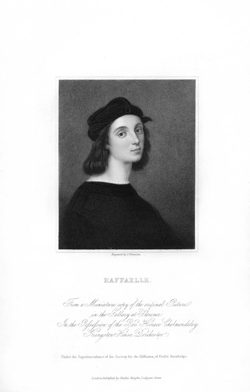 Raphael, Italiaanse Renaissance kunstenaar, c1836 door J. Thomson