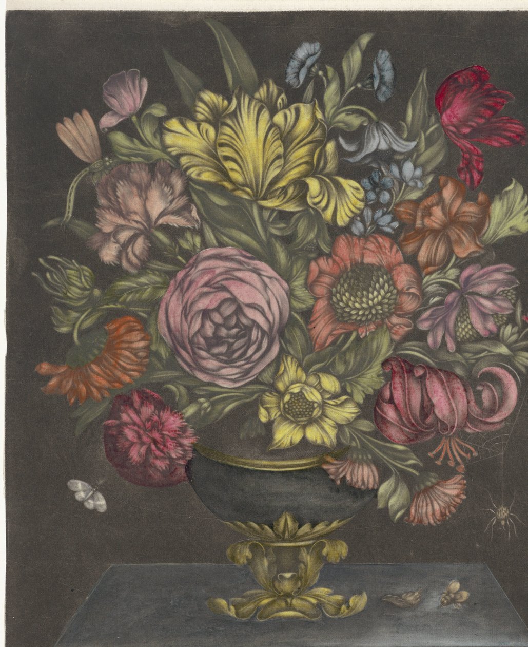 Vaas met bloemen door J. Waterloos