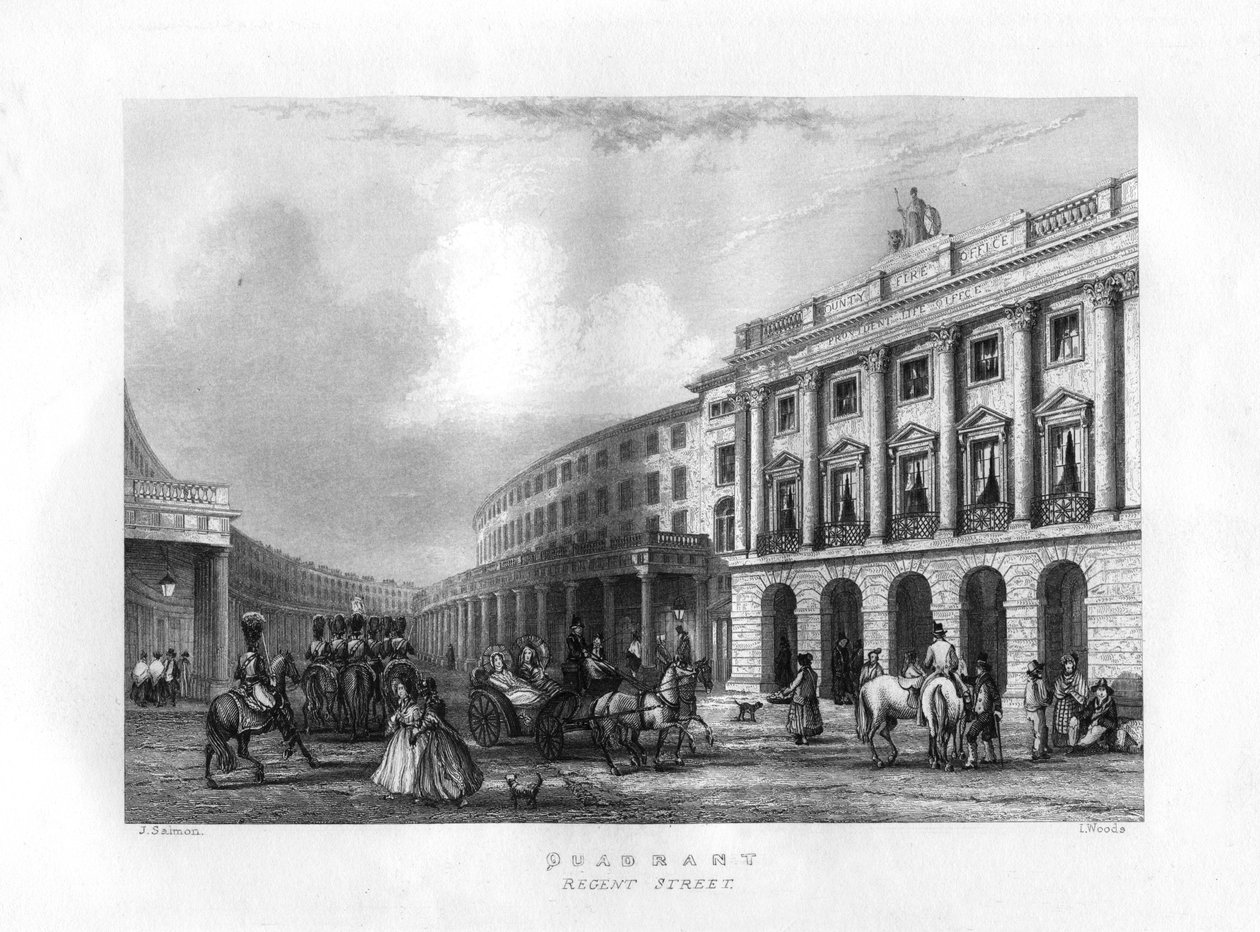 Quadrant, Regent Street, Londen door J. Woods