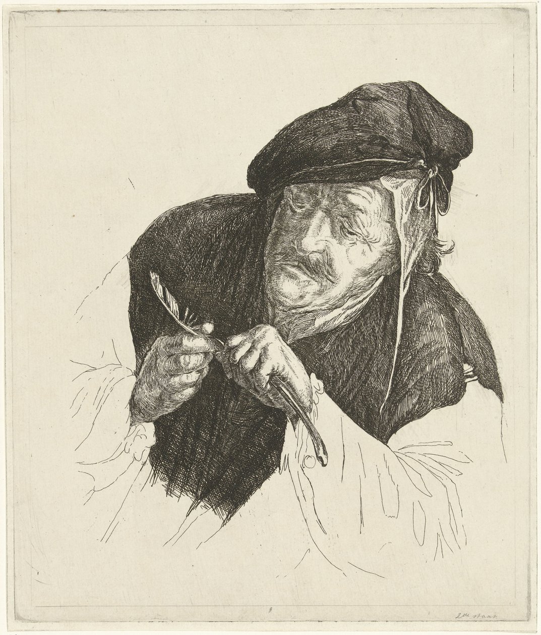 Man vermaakt zijn pen door Jabes Heenck