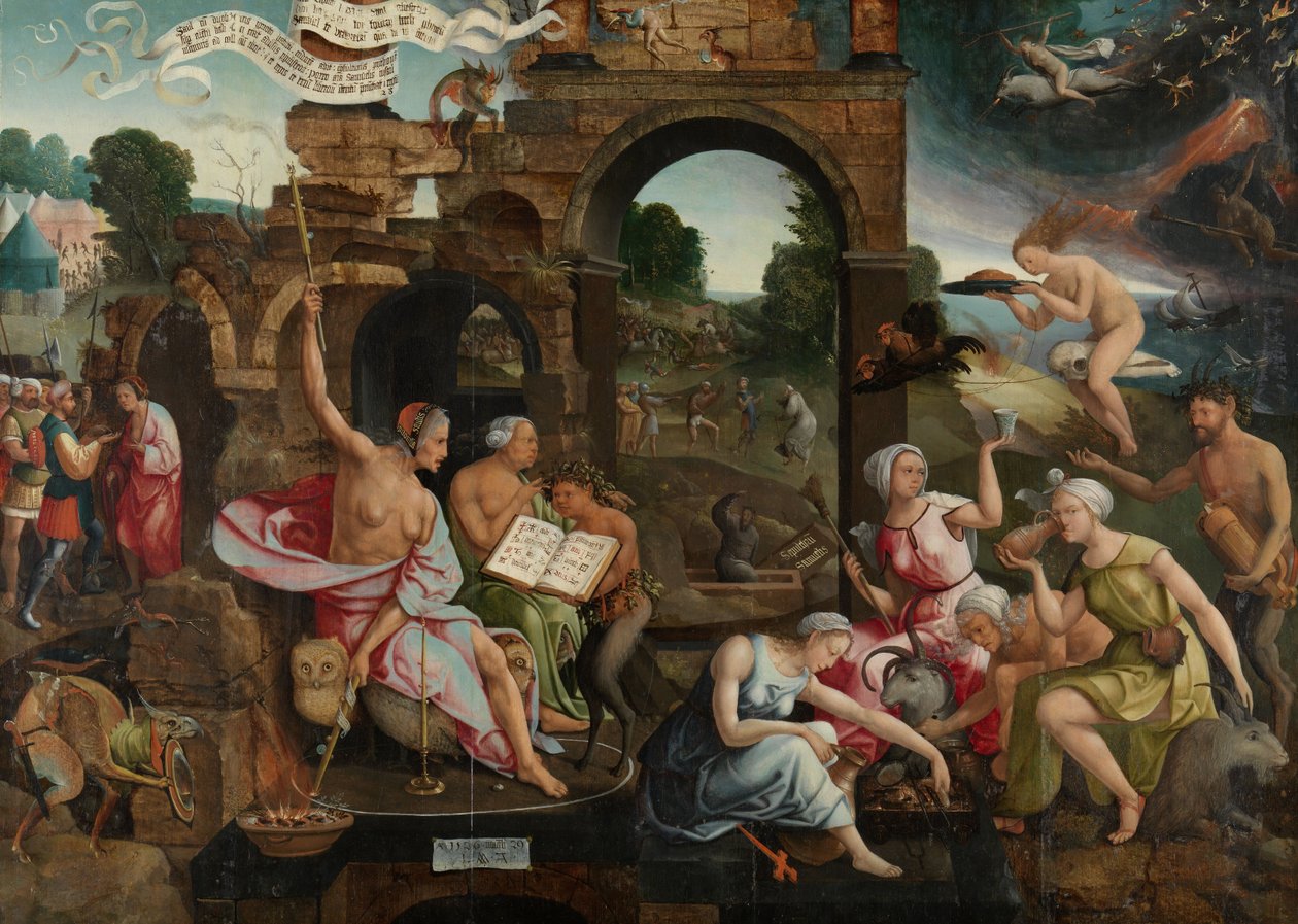 Saul en de Heks van Endor, 1526 door Jacob Cornelisz van Oostsanen