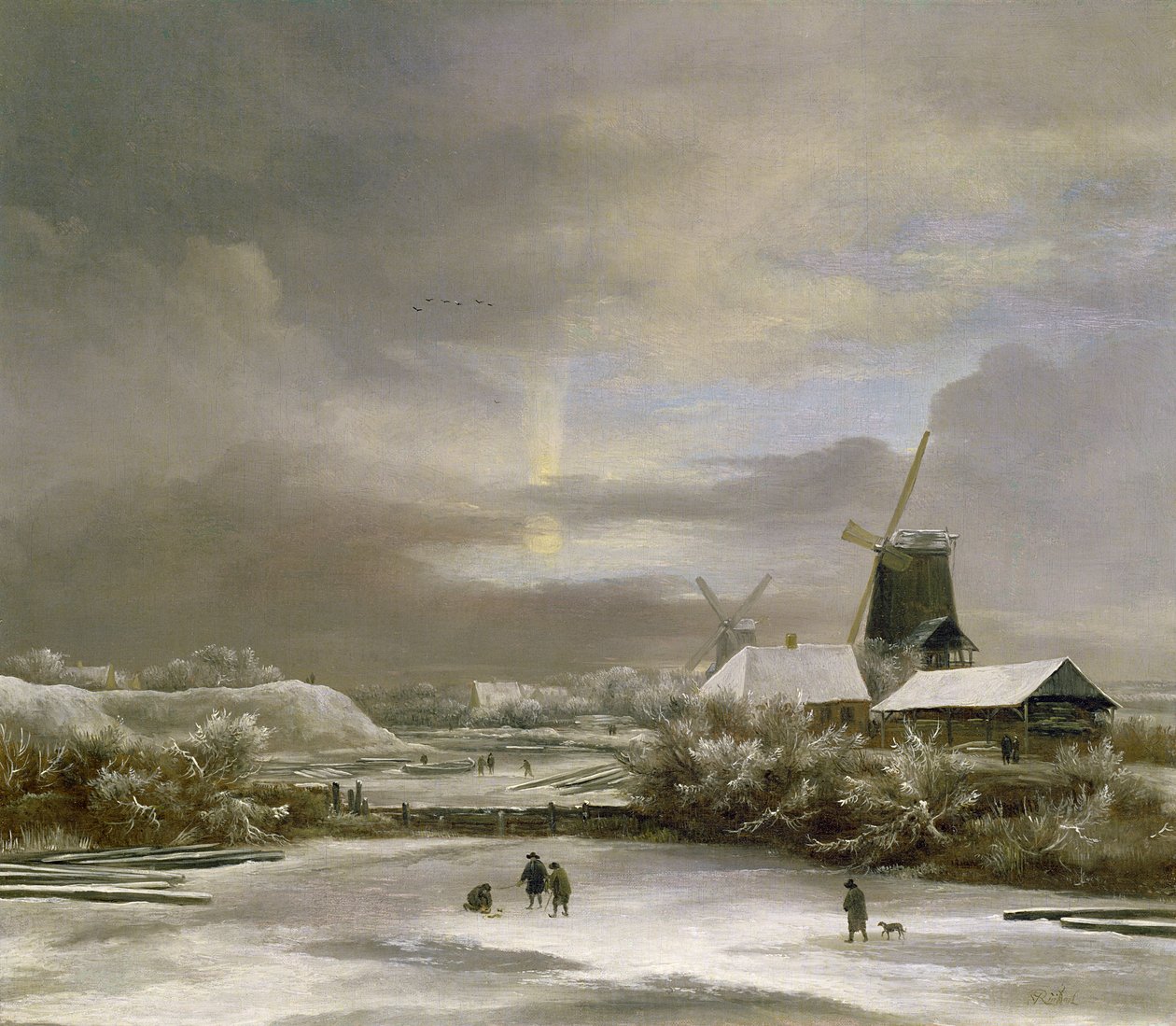 Winterlandschap door Jacob van Ruisdael