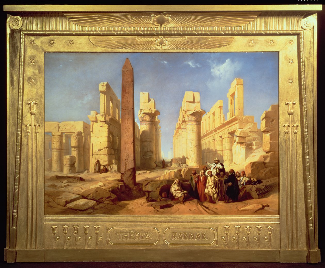 De ruïnes van het paleis van Karnak in Thebe, 1856 door Jacob Jacobs