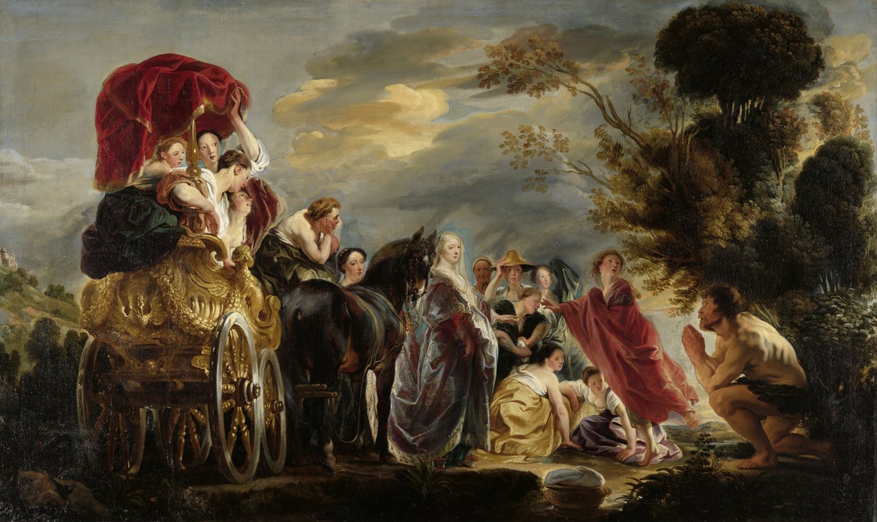 De ontmoeting van Odysseus en Nausicaa door Jacob Jordaens