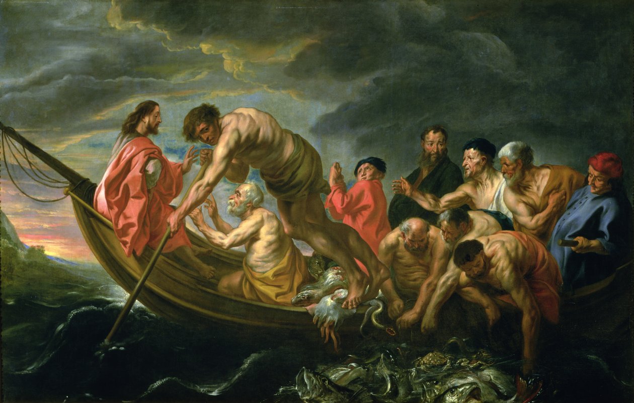 De wonderbaarlijke visvangst door Jacob Jordaens