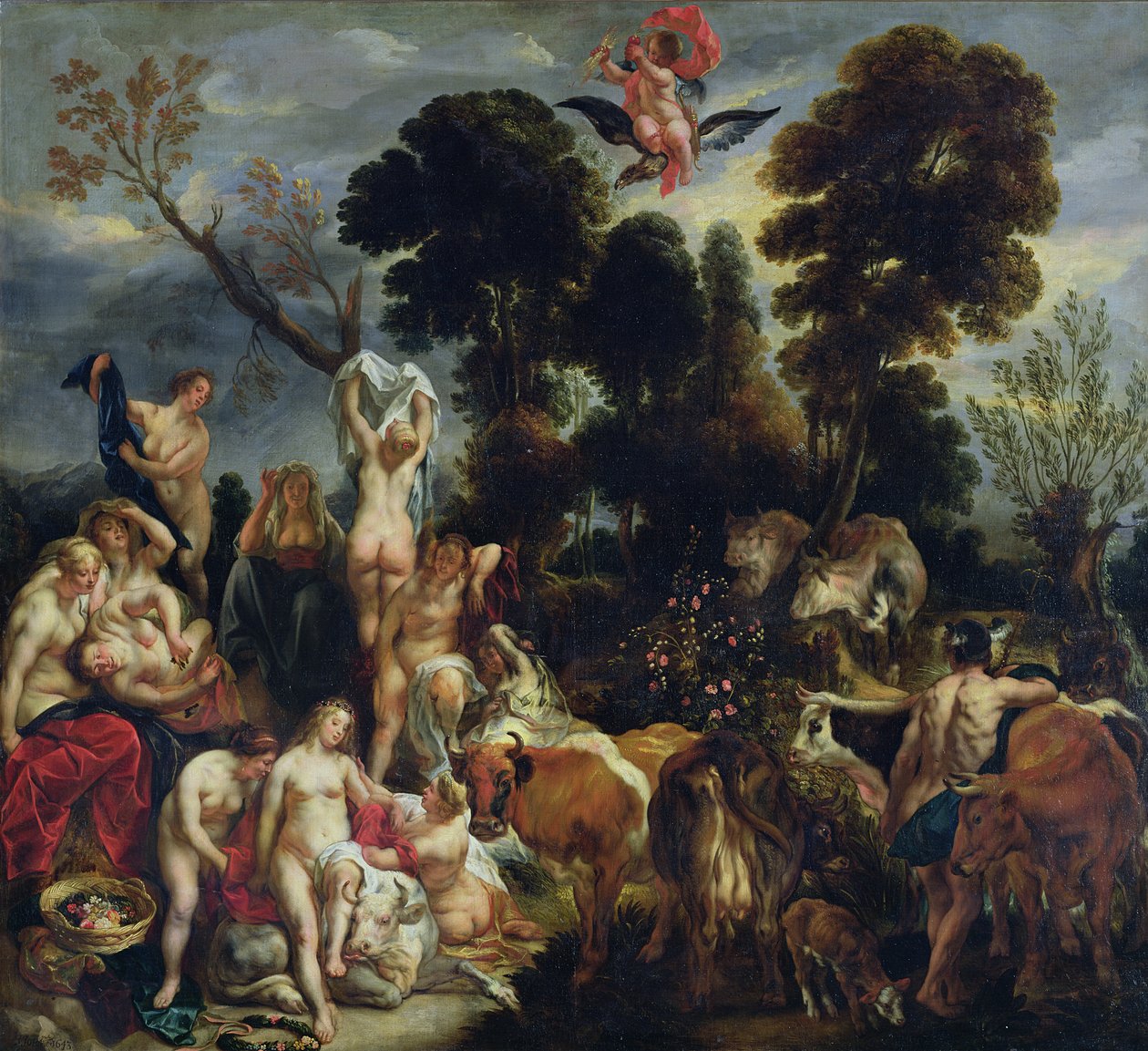 De verkrachting van Europa, 1643 door Jacob Jordaens