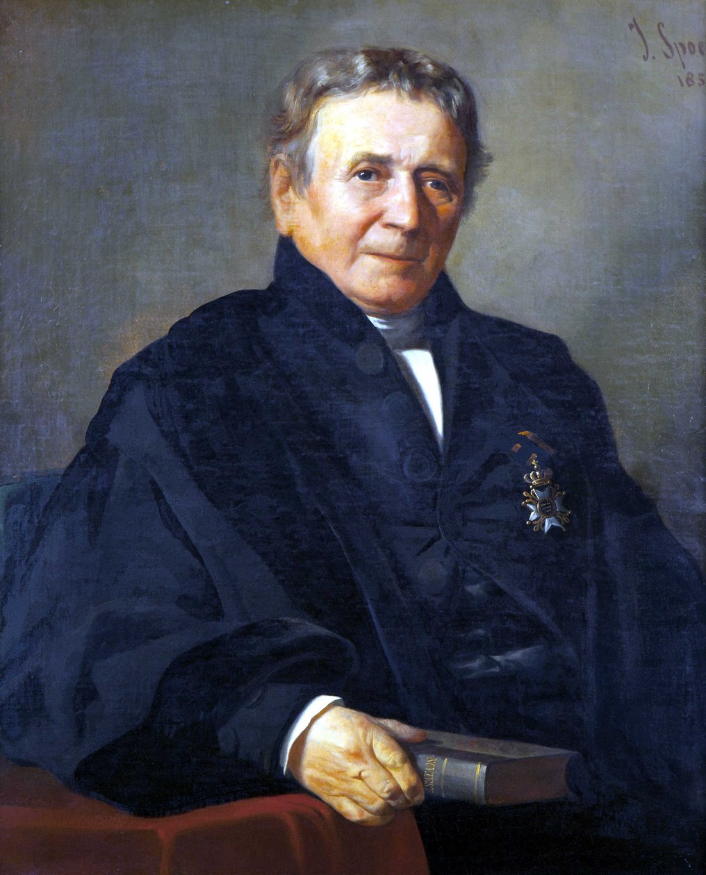 Wessel Albertus van Hengel (1779-1871), professor theologie Universiteit Leiden door Jacob Spoel