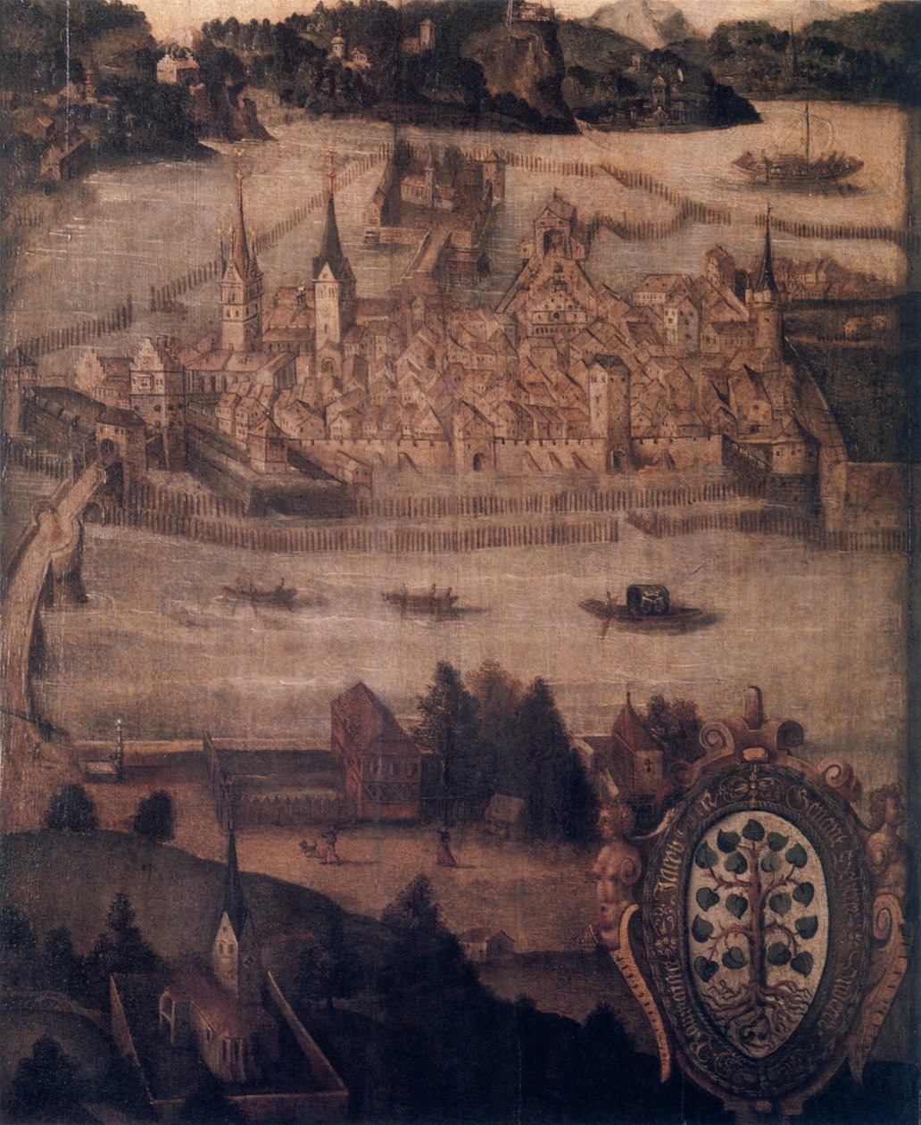 Uitzicht op de stad Lindau door Jacob U. M.
