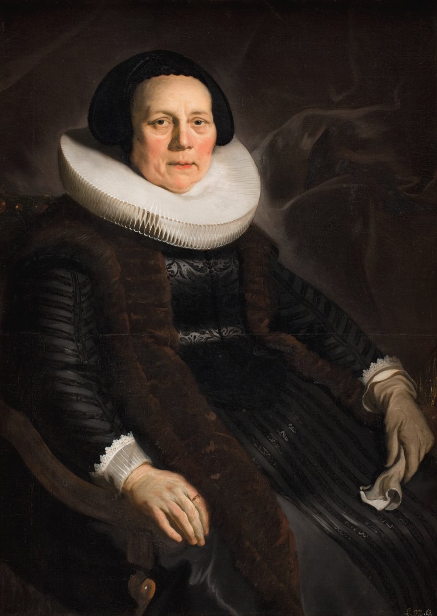Portret van een vrouw door Jacob Adriaensz Backer