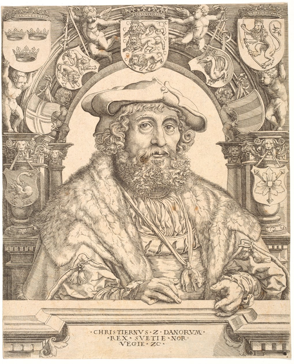 Deens: Koning Christian II van Denemarken door Jacob Binck