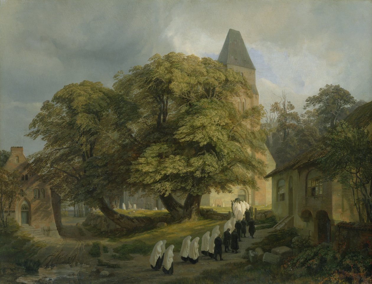 Elstorf Kerkhof, nabij Hamburg, 1837 door Jacob Gensler