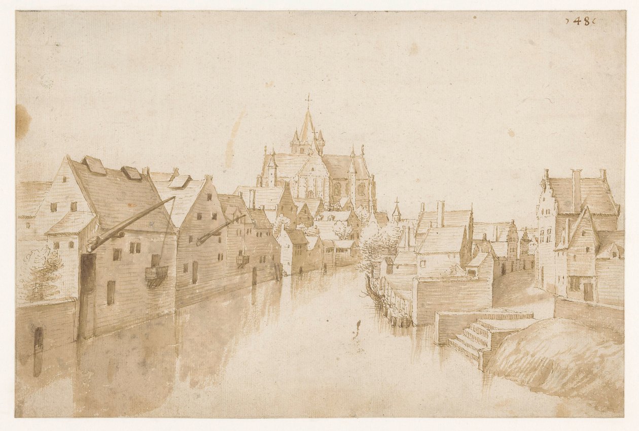 De kerk van Onze-Lieve-Vrouw-over-de-Dijle, te Mechelen door Jacob Grimmer (possibly)