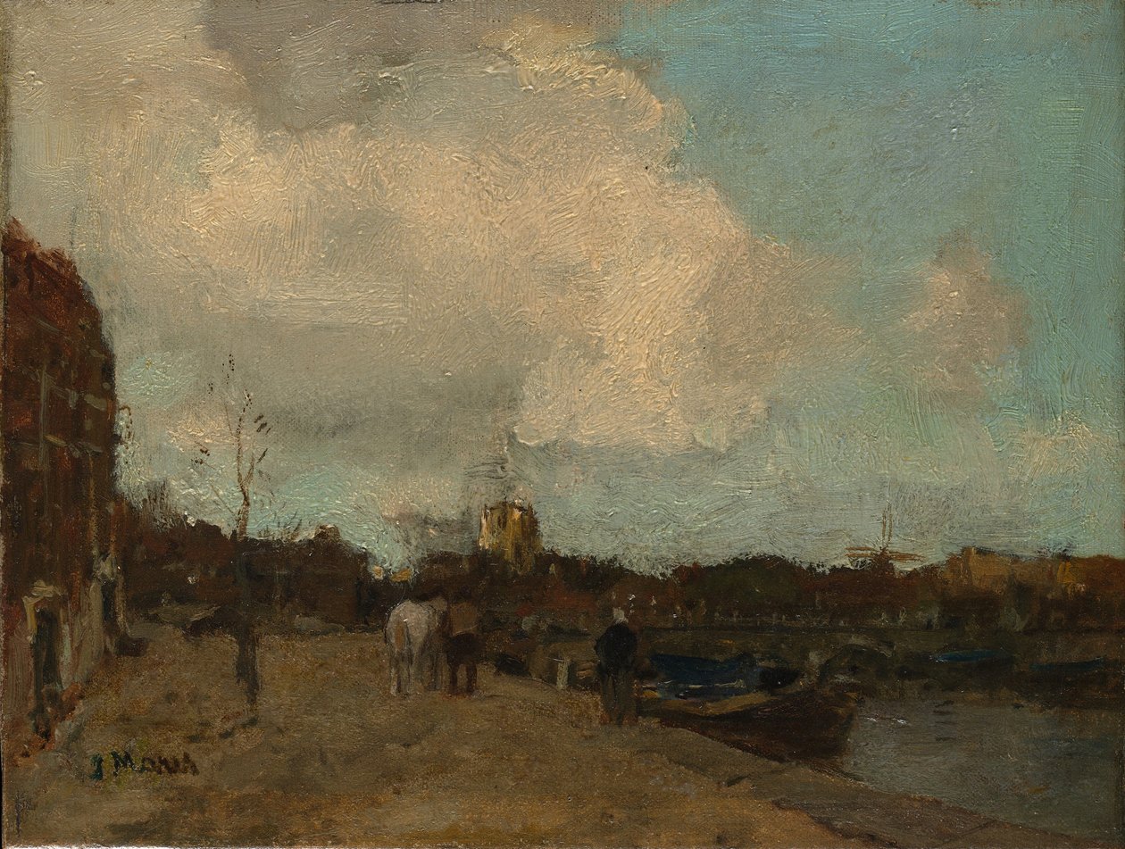 Kanaalzijde door Jacob Henricus Maris