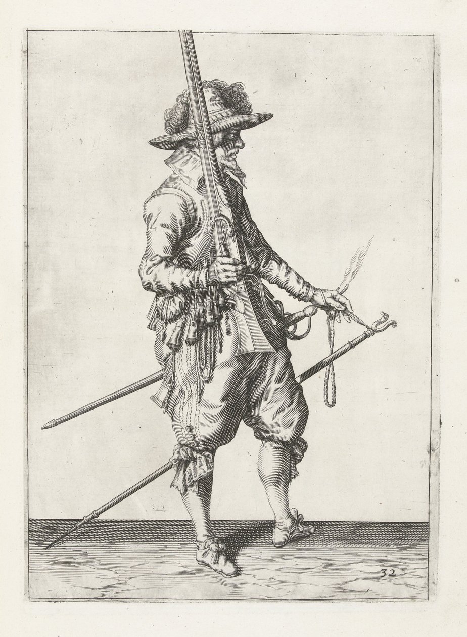 Musketier, ca. 1600 door Jacob II de Gheyn