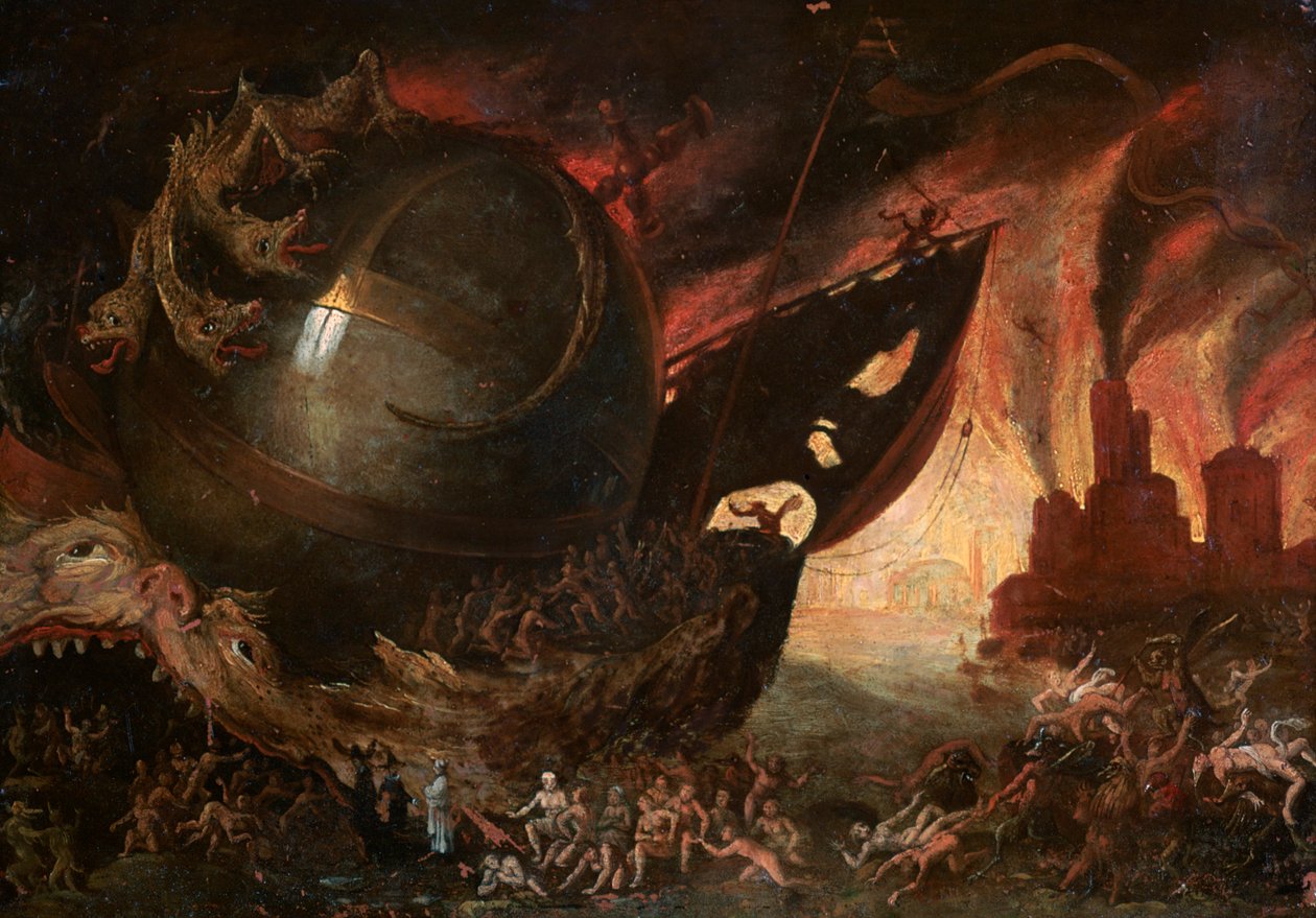 De overtocht van de Styx, ca. 1591-1638 door Jacob Isaacz van Swanenburg