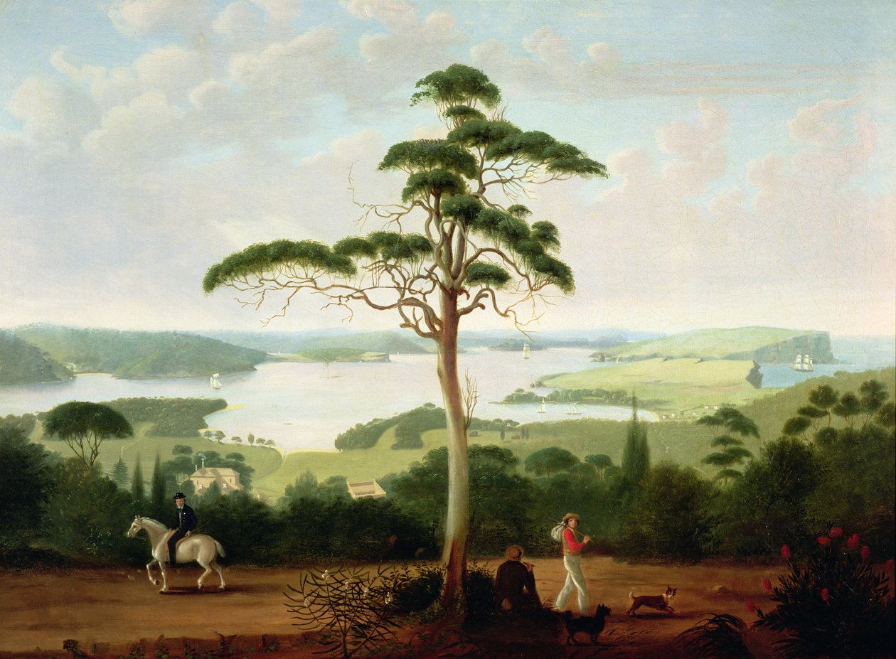Sydney Harbour richting de Heads, 1848 door Jacob Janssen