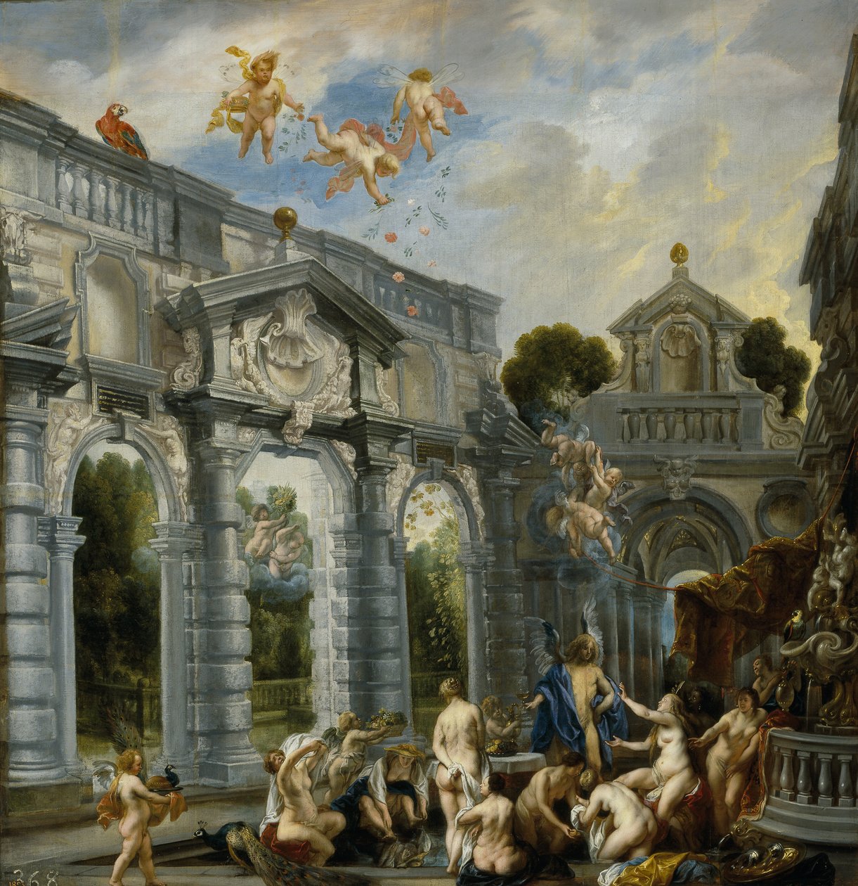 Amor en Psyche door Jacob Jordaens