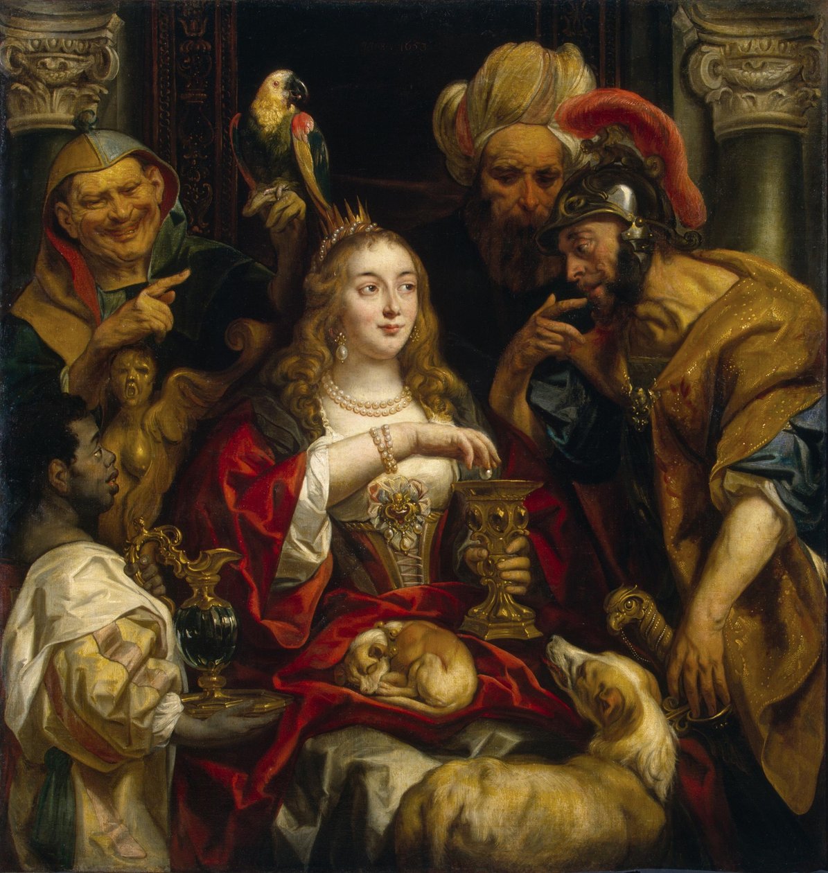 Het feest van Cleopatra door Jacob Jordaens