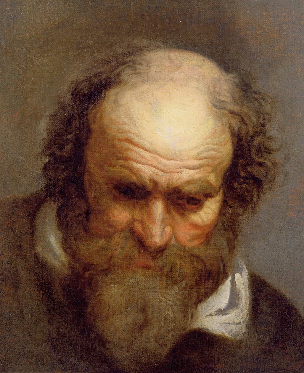 Hoofd van een oude man door Jacob Jordaens