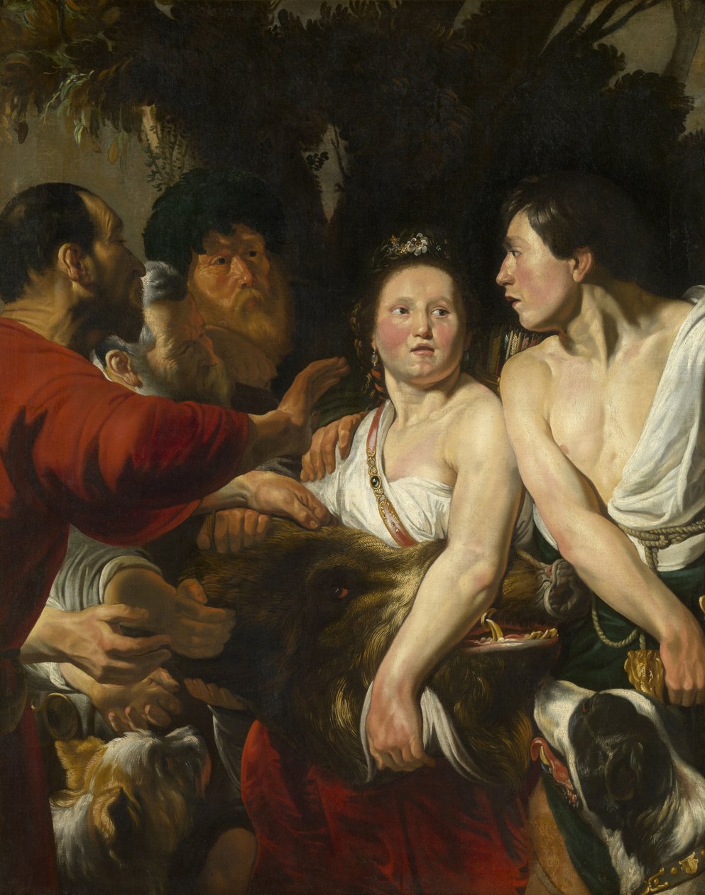 Meleager en Atalanta door Jacob Jordaens
