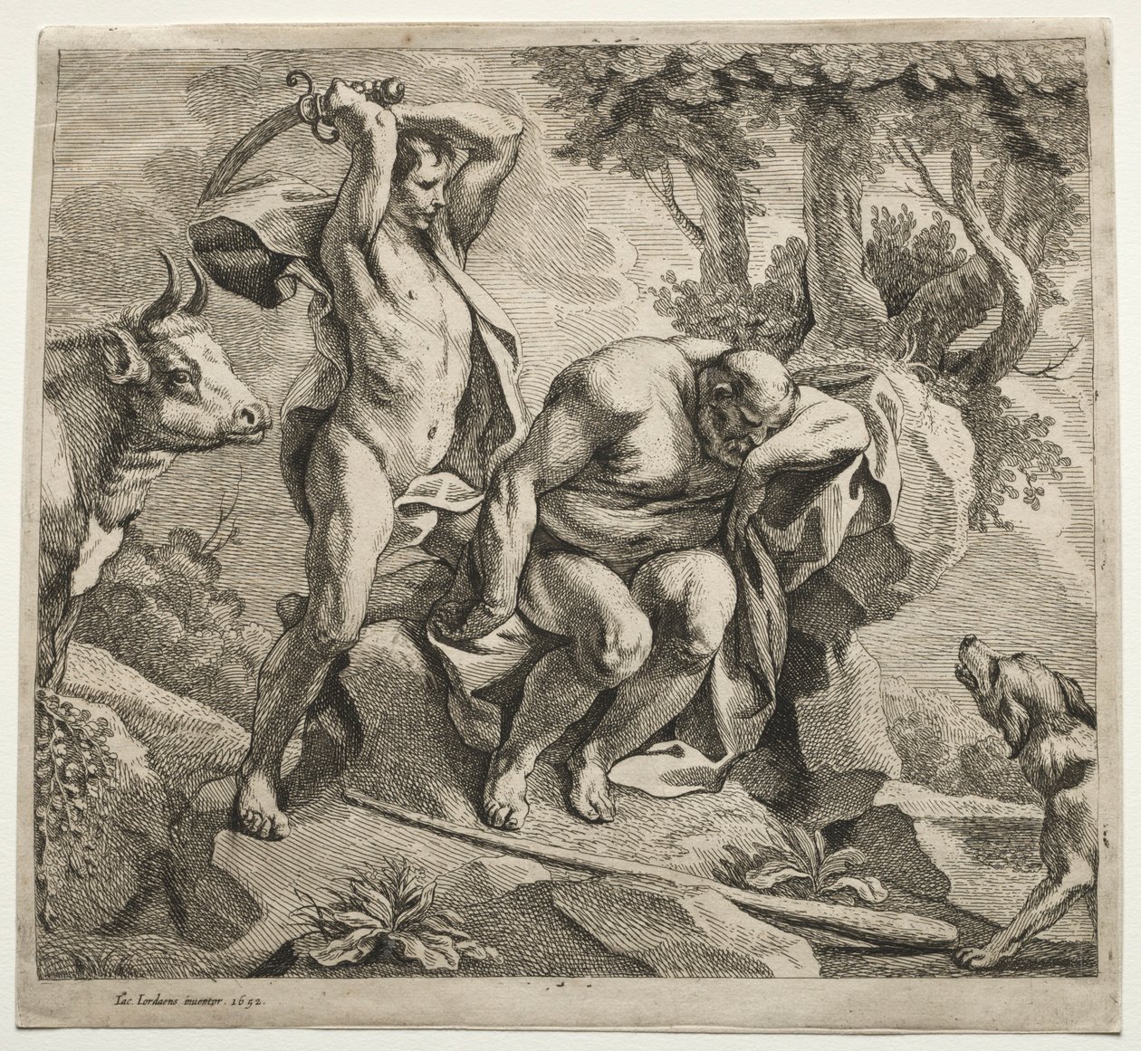 Mercurius doodt Argus, 1652 door Jacob Jordaens