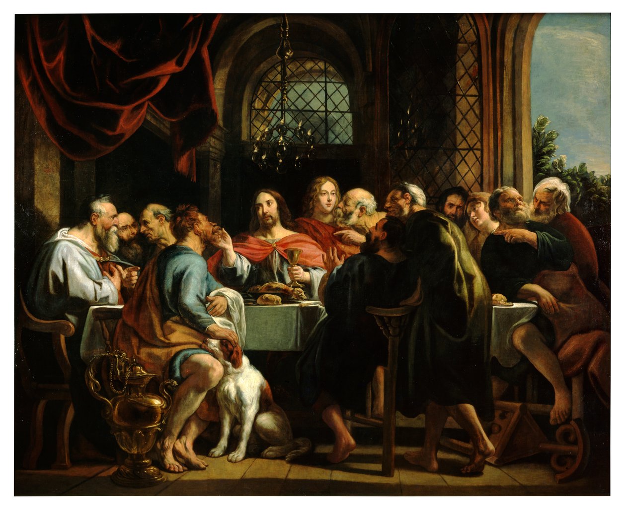 Het Laatste Avondmaal door Jacob Jordaens