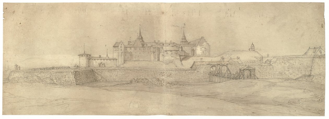 Uitzicht op het Akershus-fort door Jacob Koninck II