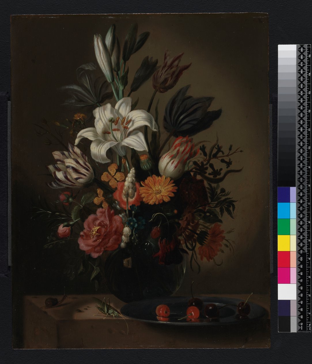 Vaas met bloemen door Jacob Marellus