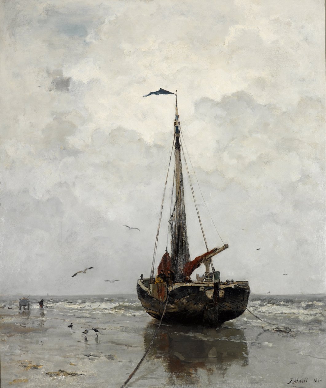 Vissersboot door Jacob Maris