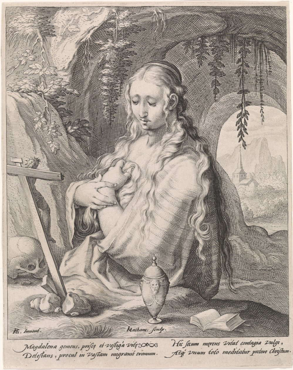Boetvaardige Maria Magdalena door Jacob Matham