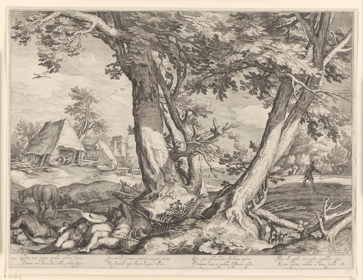 Landschap met de parabel van de zaaier door Jacob Matham