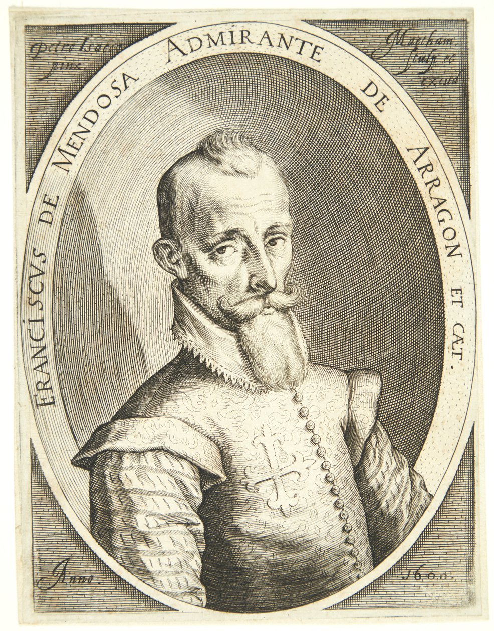 Portret van Francisco Mendoza door Jacob Matham