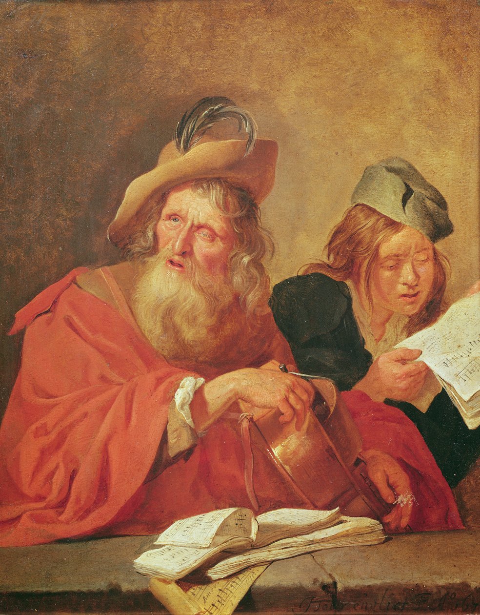 De Draaiorgelspeler door Jacob Toorenvliet