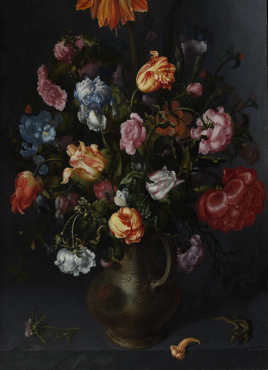 Een vaas met bloemen, waarschijnlijk 1613 door Jacob Vosmaer